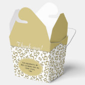 55e verjaardagsfeestje goud/wit nummerpatroon bedankdoosjes (Geopend)