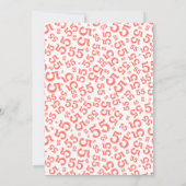 55e verjaardagsfeestje, koraal/wit nummerpatroon kaart (Achterkant)