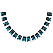 55e verjaardagskaarsen met oogballen vlaggetjes (Alle)