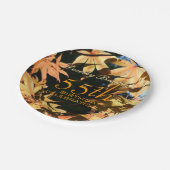 55e Verjaardagsviering Herfst Custom P. Borden Papieren Bordje (Gekanteld)