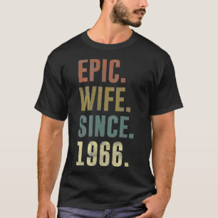 55e weddenschap Jubileum Epic Wife sinds 1966 T-shirt