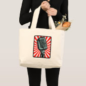55S  microfoon Grote Tote Bag (Voorkant (product))