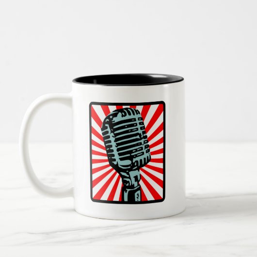 55S  microfoon Tweekleurige Koffiemok (Links)