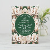 55ste bruiloft Jubileum Magnolias Kaart (Staand voorkant)