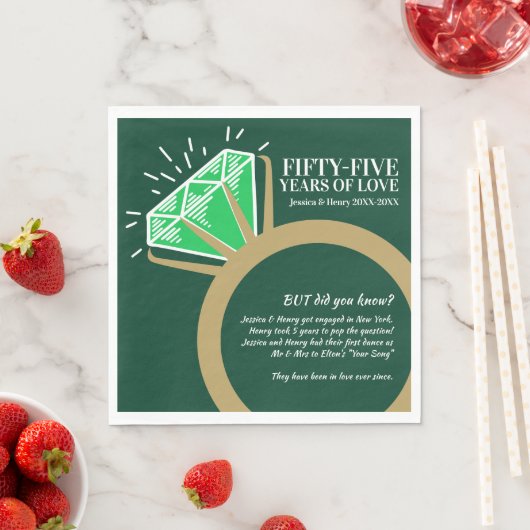 55ste huwelijksverjaardag feest leuke weetjes serv servet (Insitu)