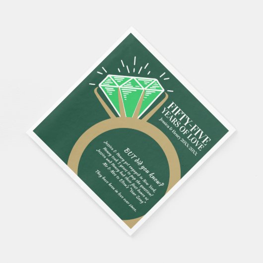 55ste huwelijksverjaardag feest leuke weetjes serv servet (Hoek)