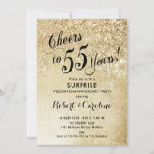55ste huwelijksverjaardag verrassen - Goud Kaart (Voorkant)