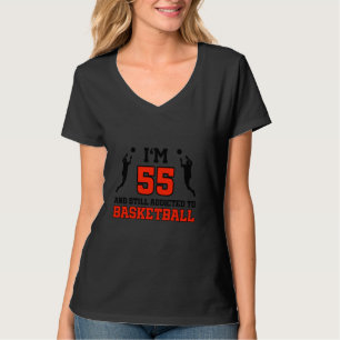 55ste verjaardag 55 jaar oud basketballer t-shirt