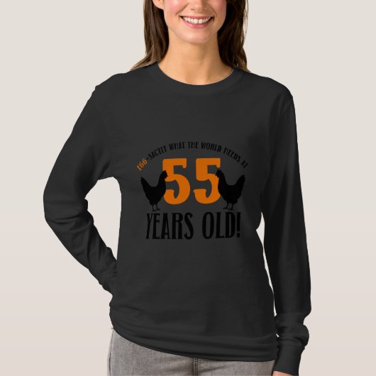 55ste verjaardag 55 jaar oude kip t-shirt (Voorkant)