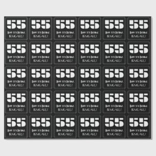 55ste verjaardag: Art Deco Geïnspireerde look "55" Cadeaupapier