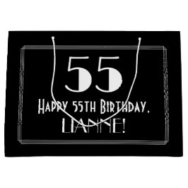 55ste verjaardag: Art Deco geïnspireerde stijl "55 Groot Cadeauzakje