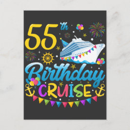 55ste verjaardag cruise verjaardagsfeestje briefkaart