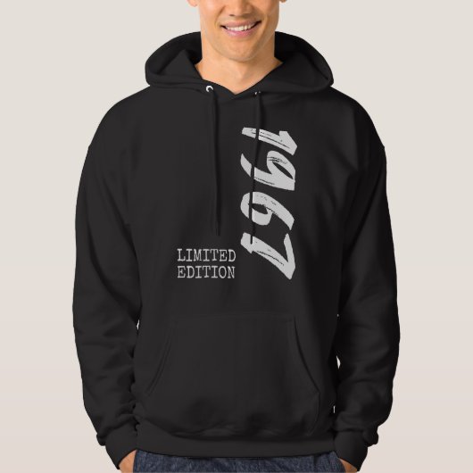 55ste Verjaardag Dames Mannen 55 Jaar 1967 Hoodie (Voorkant)