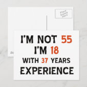 55ste verjaardag design briefkaart (Voorkant / Achterkant)