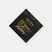 55ste verjaardag in de maak gelukkige verjaardag servet (Hoek)