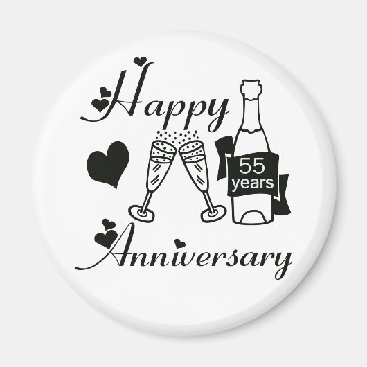 55ste. Verjaardag Magneet (Voorkant)