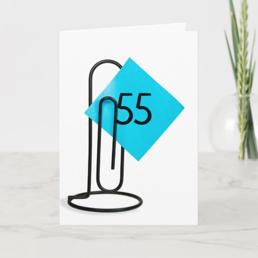 55ste verjaardag op een paperclip kaart (Voorkant)