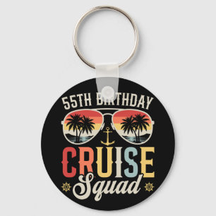 55ste Verjaardags Cruise Squad Familie Matching Ci Sleutelhanger