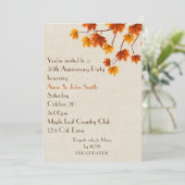 55ste verjaardagsfeest herfstbladeren  kaart (Staand voorkant)