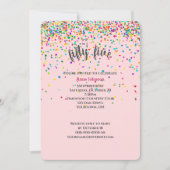 55ste verjaardagsfeestje confetti uitnodiging (Voorkant)