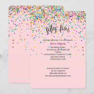 55ste verjaardagsfeestje confetti uitnodiging