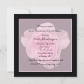 55ste Verjaardagsfeestuitnodiging Roos voor 55ste Kaart (Voorkant)