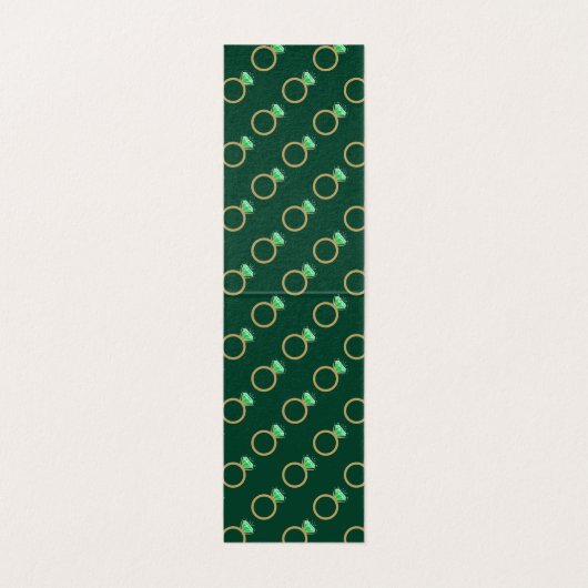 55th Anniversary Party Emerald Gold Ring Twee foto Kaart (Binnenkant ongevouwen)