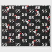 55th Birthday Balloon Bouquet Wrapping Paper Cadeaupapier (Vlak)