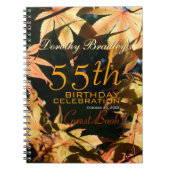 55th Birthday Celebration Autumn Custom Guest Book Notitieboek (Voorkant)