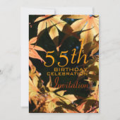 55th Birthday Celebration Autumn Custom Invitation Kaart (Voorkant)