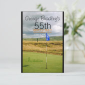 55th Birthday Celebration Golf  Invite Kaart (Staand voorkant)
