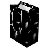 55th Birthday Feathers Medium Gift Bag Medium Cadeauzakje (Achterkant Gekanteld)