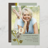 55th Birthday Foto Uitnodiging (Voorkant / Achterkant)