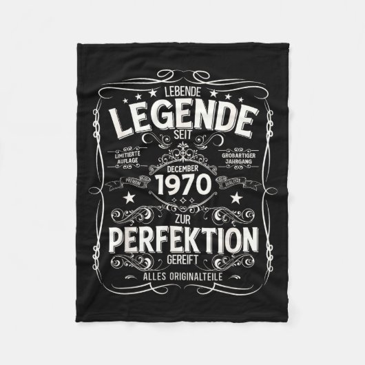 55th Birthday Gift Men Women Legend December 1970  Fleece Deken (Voorkant)
