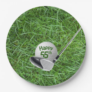 55th Birthday Golf Ball and Club Paper Bord