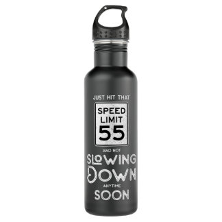 55th Birthday Idea Speed Limit Sign 55 mph Funny D Waterfles