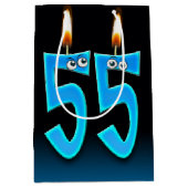55th Birthday Kandles Medium Gift Bag Cadeauzakje (Voorkant)