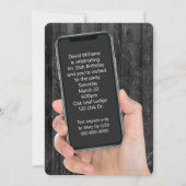 55th Birthday Party Text Message Kaart (Voorkant)