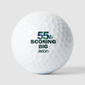 55th Birthday Scoring Big Custom Cool Gift Golfballen (Voorkant)
