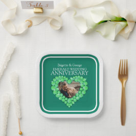 55th Emerald Wedding Jubileum foto hart Papieren Bordje
