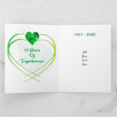 55th Emerald Wedding Jubileum Kaart mama en papa (Binnen)