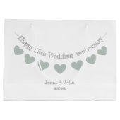 55th Emerald Wedding Jubileum met groene harten Groot Cadeauzakje (Achterkant)