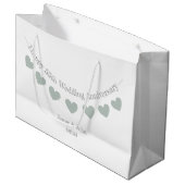 55th Emerald Wedding Jubileum met groene harten Groot Cadeauzakje (Voorkant Gekanteld)