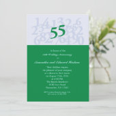 55th Emerald Wedding Jubileum Uitnodiging (Staand voorkant)