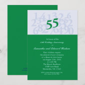 55th Emerald Wedding Jubileum Uitnodiging (Voorkant / Achterkant)