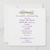 55th Jubileum Party Lavendel krans Kaart (Achterkant)