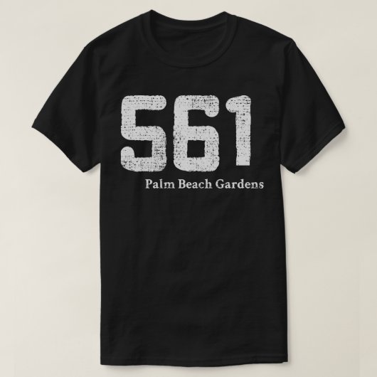 561 Netnummer Palm Beach Gardens Florida T-shirt (Design voorkant)