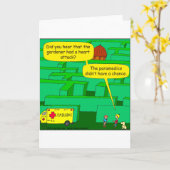 561 Tuindoolhof hartaanval cartoon Kaart (Gele Bloem)