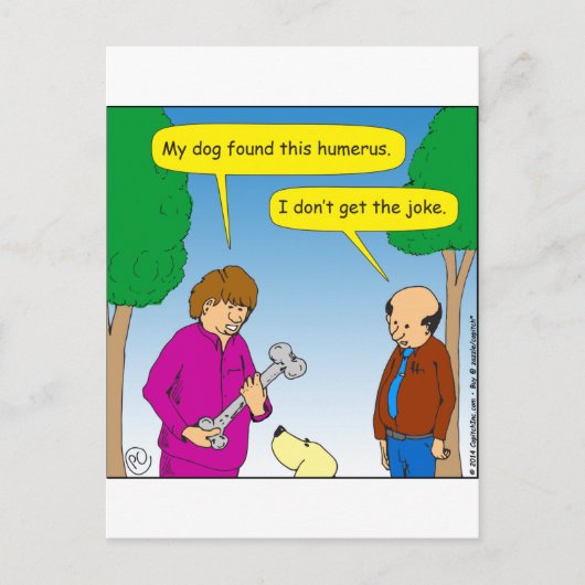 566 Mijn hond vond deze grappige cartoon Briefkaart (Voorkant)