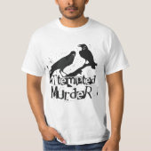567t8tempted Murder, Crows Colletive Noun, Hallowe T-shirt (Voorkant)